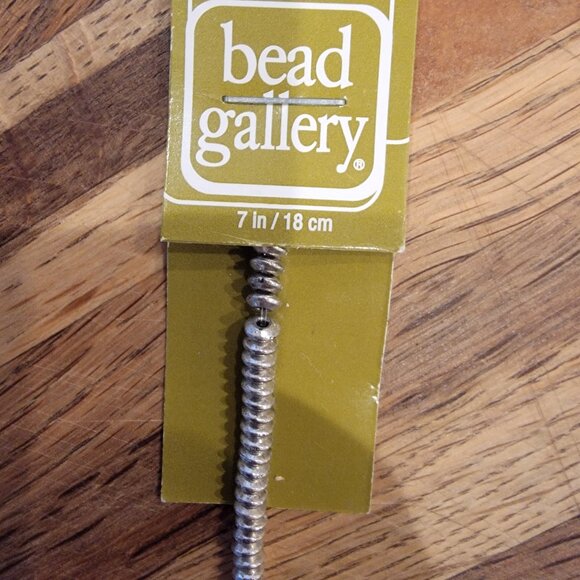 7Inch/18CM Silver Plated Small Rondelle Beads Halcraft Bead Gallery #82622 - Picture 6 of 8